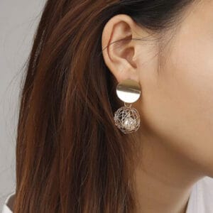 Aretes Perla Enredada - Imagen 2