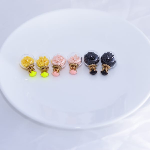Aretes burbuja y topo