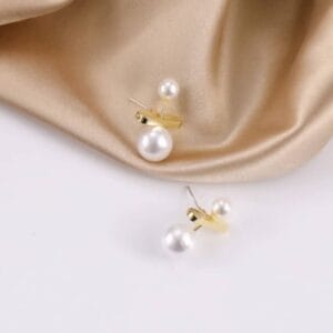 Aretes Perla Doble - Imagen 2