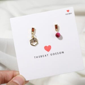 Aretes Rojos Casuales - Imagen 2
