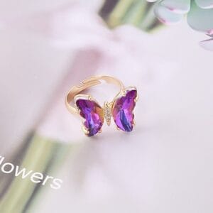 Anillo Mariposas Colores - Imagen 3