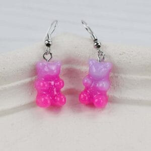 Aretes Osos Goma Translucido - Imagen 4