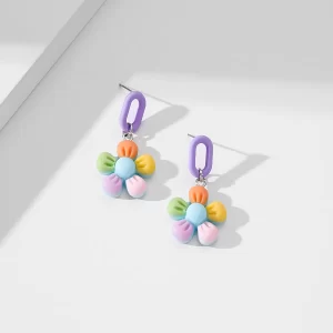 Aretes Flor 7 Colores - Imagen 4