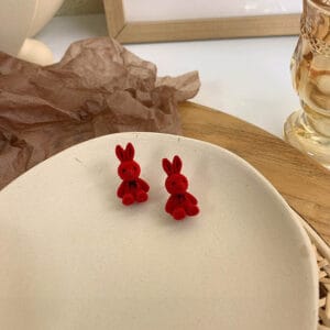 Aretes Conejo Felpa - Imagen 4