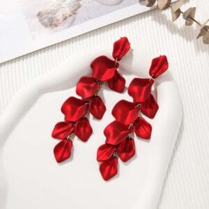 Aretes Hojas Colgantes Largos - Imagen 7