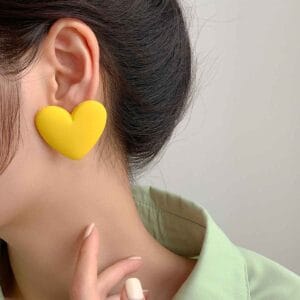 Aretes Corazón Grande - Imagen 6