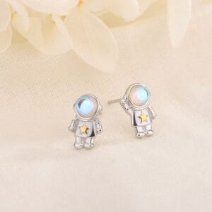 Aretes Astronauta Traslúcido - Imagen 1