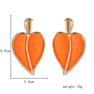 Aretes Corazón Durazno - Imagen 5