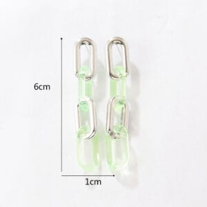 Aretes Eslabón Cromo y Color - Imagen 10