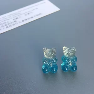Aretes Topo Oso Traslúcido - Imagen 5
