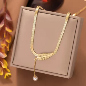Collar Hoja Colgante - Imagen 1