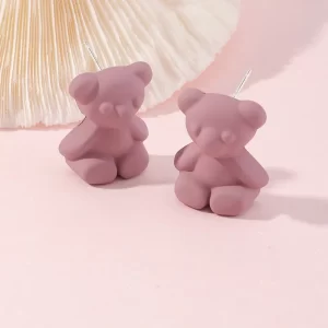Aretes Oso Escultura - Imagen 3