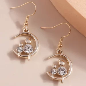 Aretes Gato Luna - Imagen 1