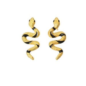 Aretes Serpiente Dorada - Imagen 4