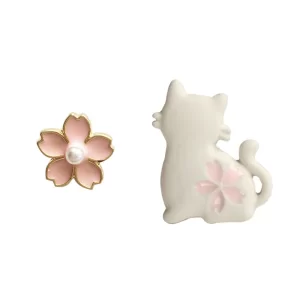 Aretes Gato y Flor - Imagen 4