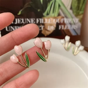 Aretes Doble Tulipan - Imagen 1
