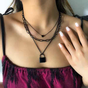 Collar Candado Negro - Imagen 1