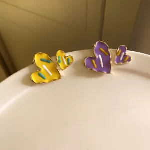 Aretes Corazones Asimétricos - Imagen 2