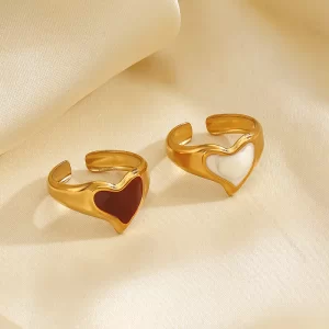 Anillo Corazón Curvado - Imagen 3