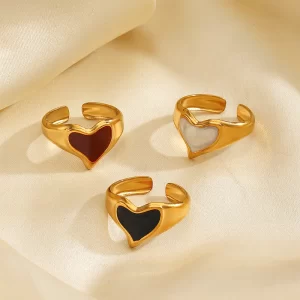 Anillo Corazón Curvado - Imagen 4