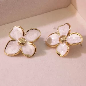 Aretes Flores Acero - Imagen 6