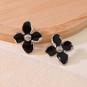 Aretes Flores Acero - Imagen 7