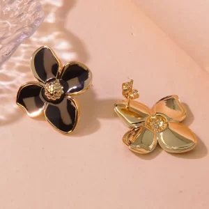 Aretes Flores Acero - Imagen 9
