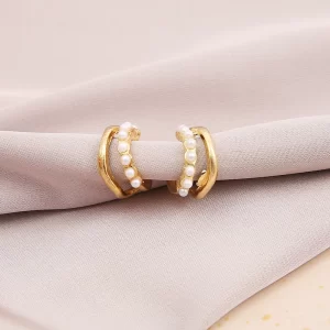Aretes Doble Perlas - Imagen 2