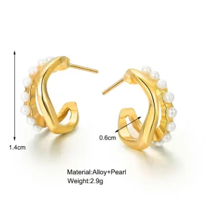 Aretes Doble Perlas - Imagen 4