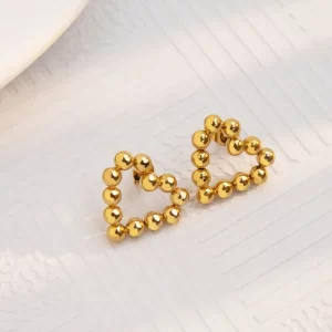 Aretes Corazón Balines - Imagen 6