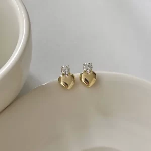 Aretes Corazón Zircón - Imagen 4