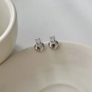 Aretes Corazón Zircón - Imagen 5