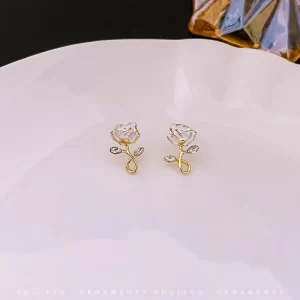 Aretes White Rose - Imagen 1