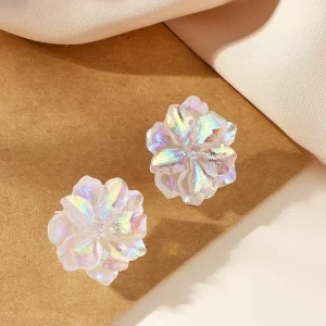 Aretes Flor Traslúcida - Imagen 3