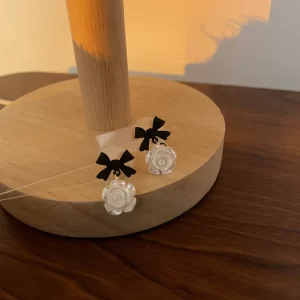 Aretes Moño y Rosa - Imagen 7