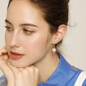 Aretes Flor Colgante - Imagen 4