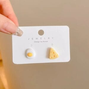 Aretes Eggs & Cheese - Imagen 1