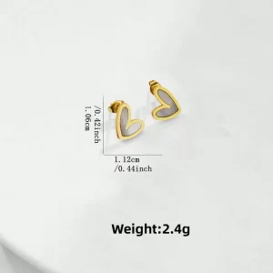 Aretes Corazón Borde - Imagen 4