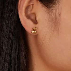 Aretes Cerezas Doradas - Imagen 3