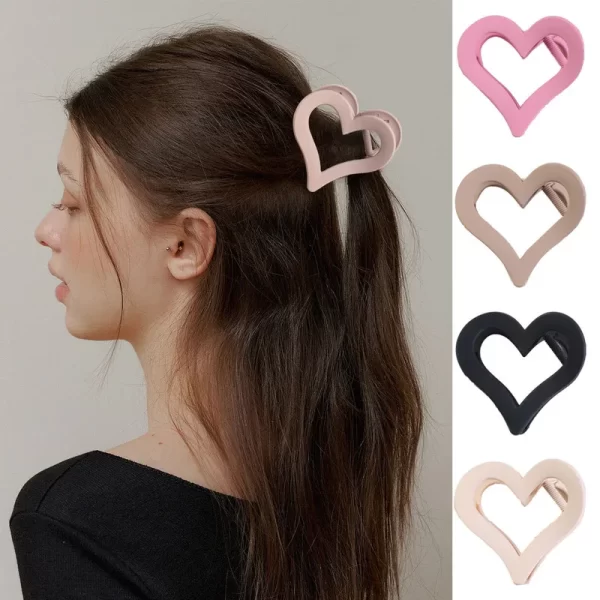 Simple-Style-Women-s-Heart-Shape-Plastic-Hair-Claws