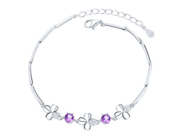 1-Piece-925-Sterling-Silver-Leaf-Four-Leaf-Clover-925-Sterling-Silver-Bracelets-Photoroom-min brazalete de plata