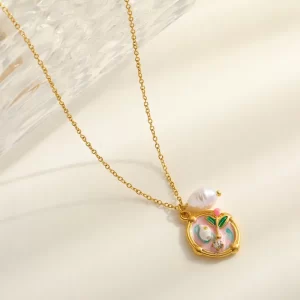 Collar Flor Esmaltada - Imagen 3