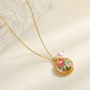 Collar Flor Esmaltada - Imagen 4