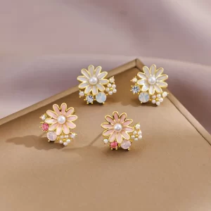 Aretes Flor Rodeada - Imagen 1