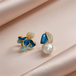Aretes Pétalo Azul - Imagen 1
