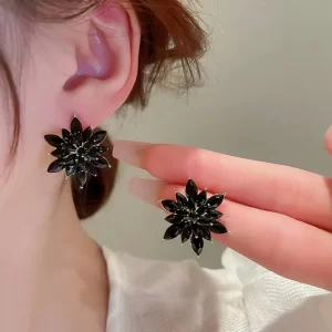 Aretes Flor Cristales - Imagen 1