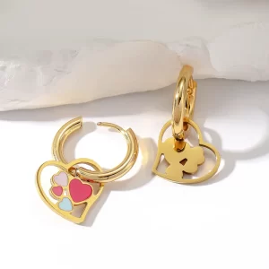Aretes 5 Corazones - Imagen 2