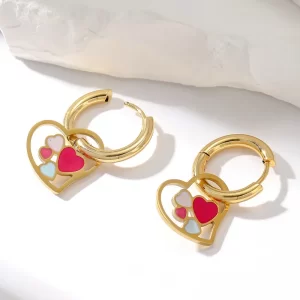 Aretes 5 Corazones - Imagen 3