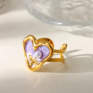 Aretes Anillos Marmolados - Imagen 8